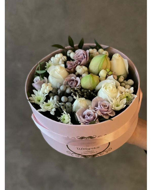 Коробка с цветами Лаванда